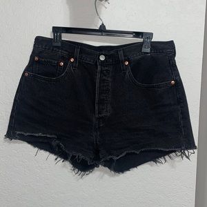 Black Levi 501 Jean Shorts